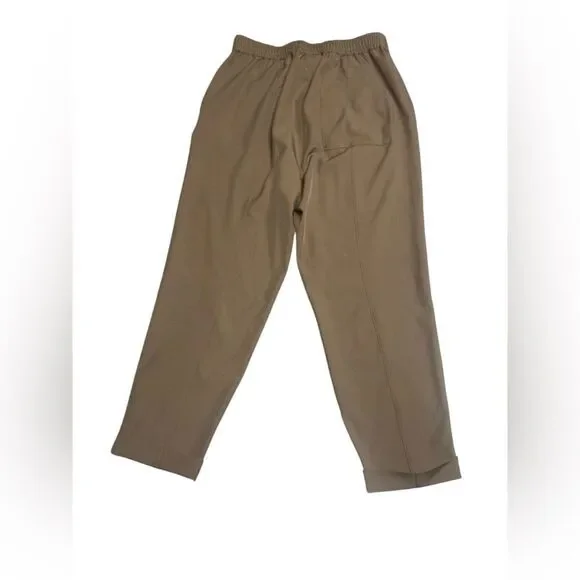 Women's Varley Everyly Turnup Taper Taupe Stone stretch twill Pants sz medium - Picture 4 of 10